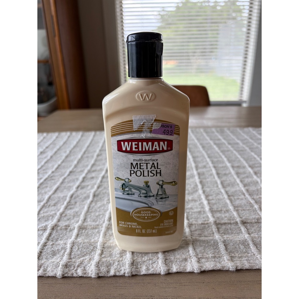 Weiman Multi Surface Metal Polish Chrome Brass Nickel 8oz 60% full Discontinued